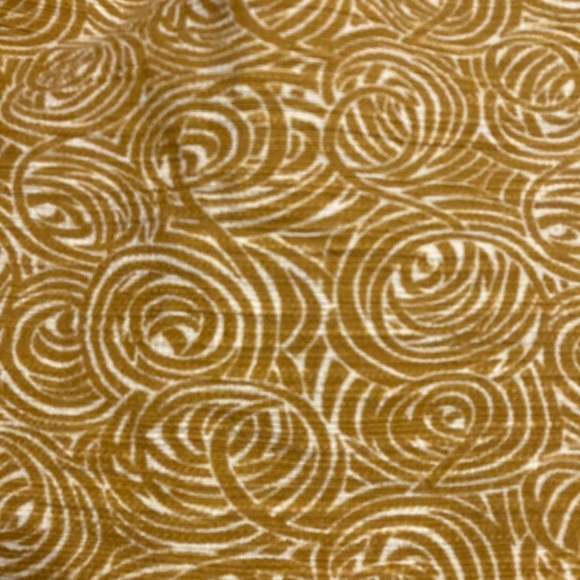 Anthropologie Elevenses Knee Length Yellow Swirl Patterned Skirt Size 12 - Picture 5 of 9